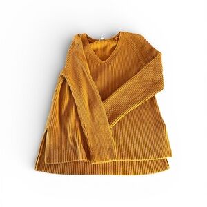 J. Crew 100% Cotton Golden Knit V Neck Long Sleeve Sweater Size M